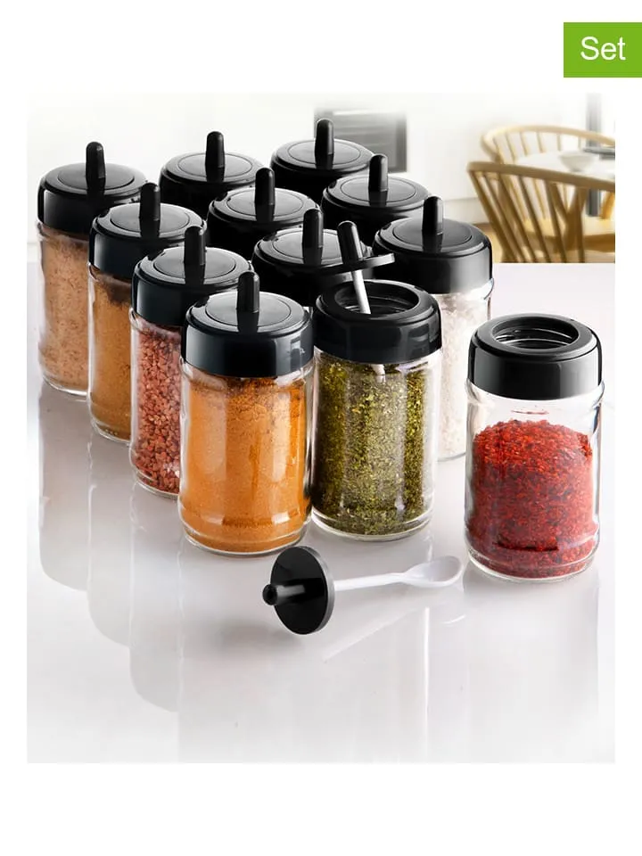 12DELIGE SET: KRUIDENGLAZEN ZWART  300 ML